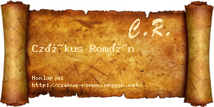 Czékus Román névjegykártya